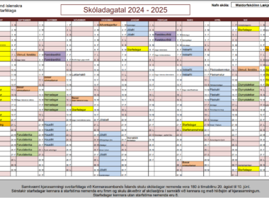 Skóladagatal 2024-2025